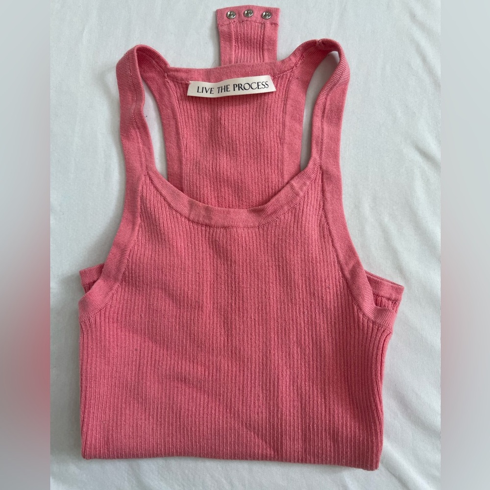 Live The Process Pink Ribbed Bodysuit - Picture 3 of 8